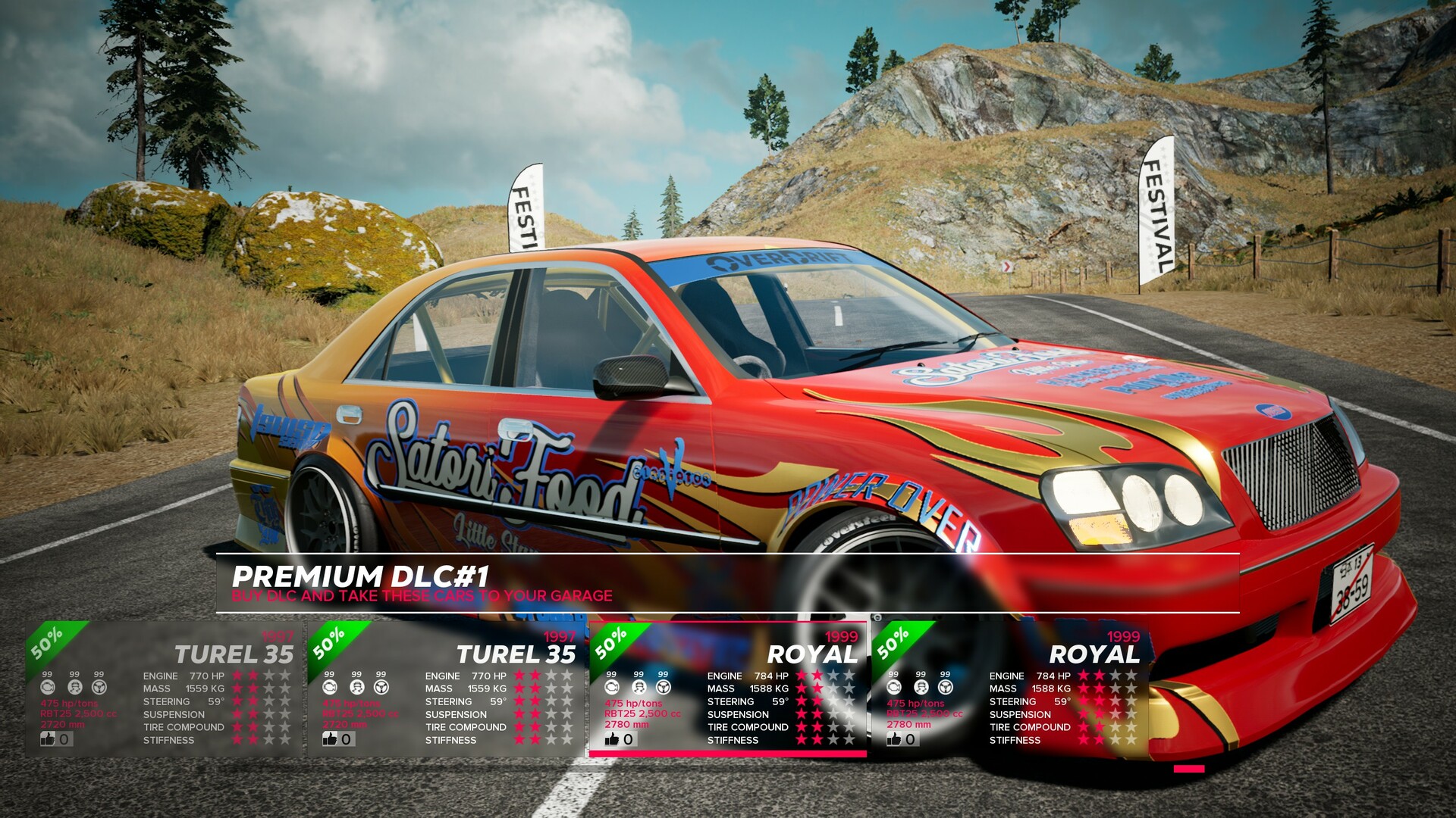 OverDrift Festival: Premium Cars Pack#1