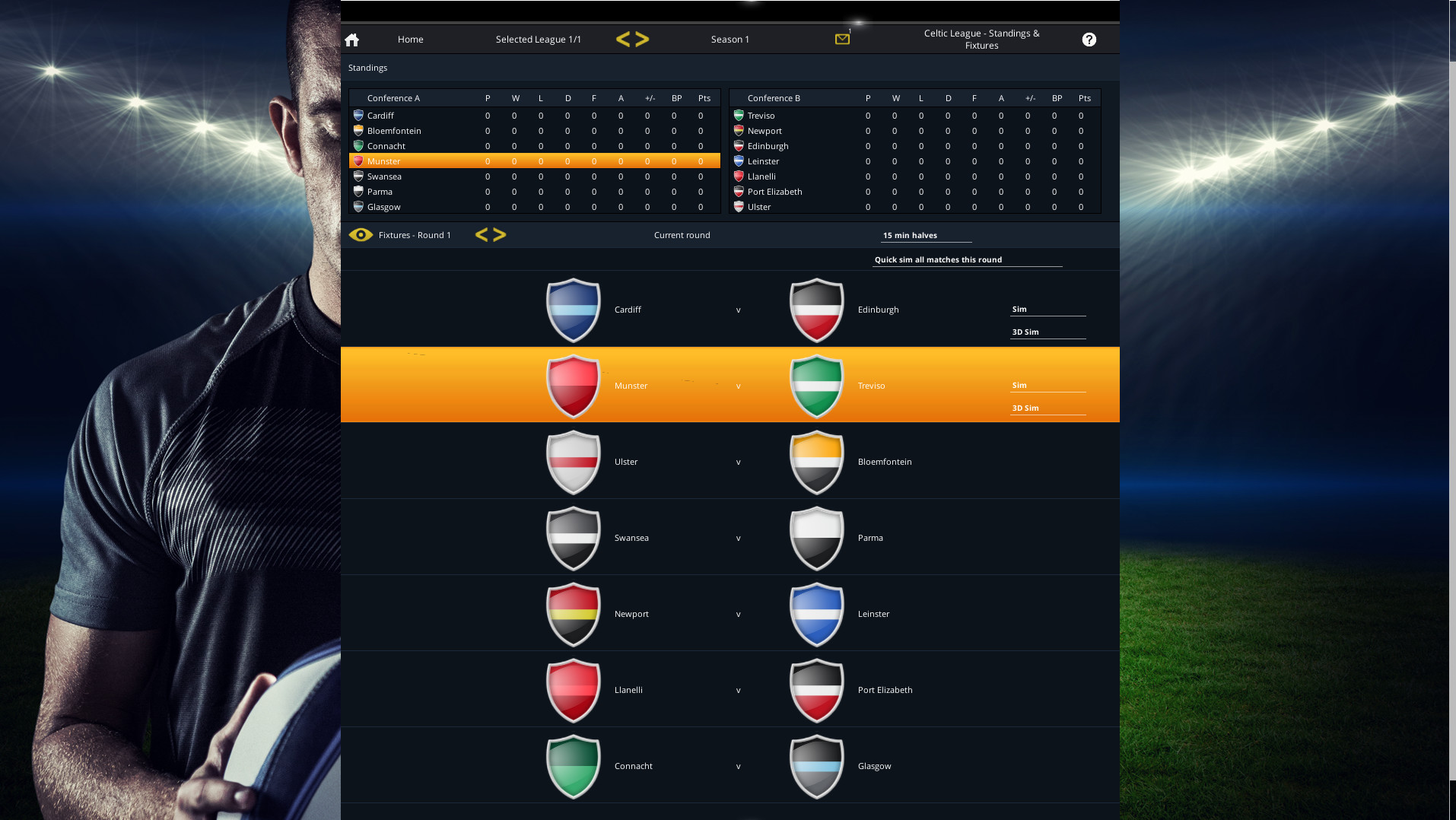 National Rugby Manager: European Rugby Pack