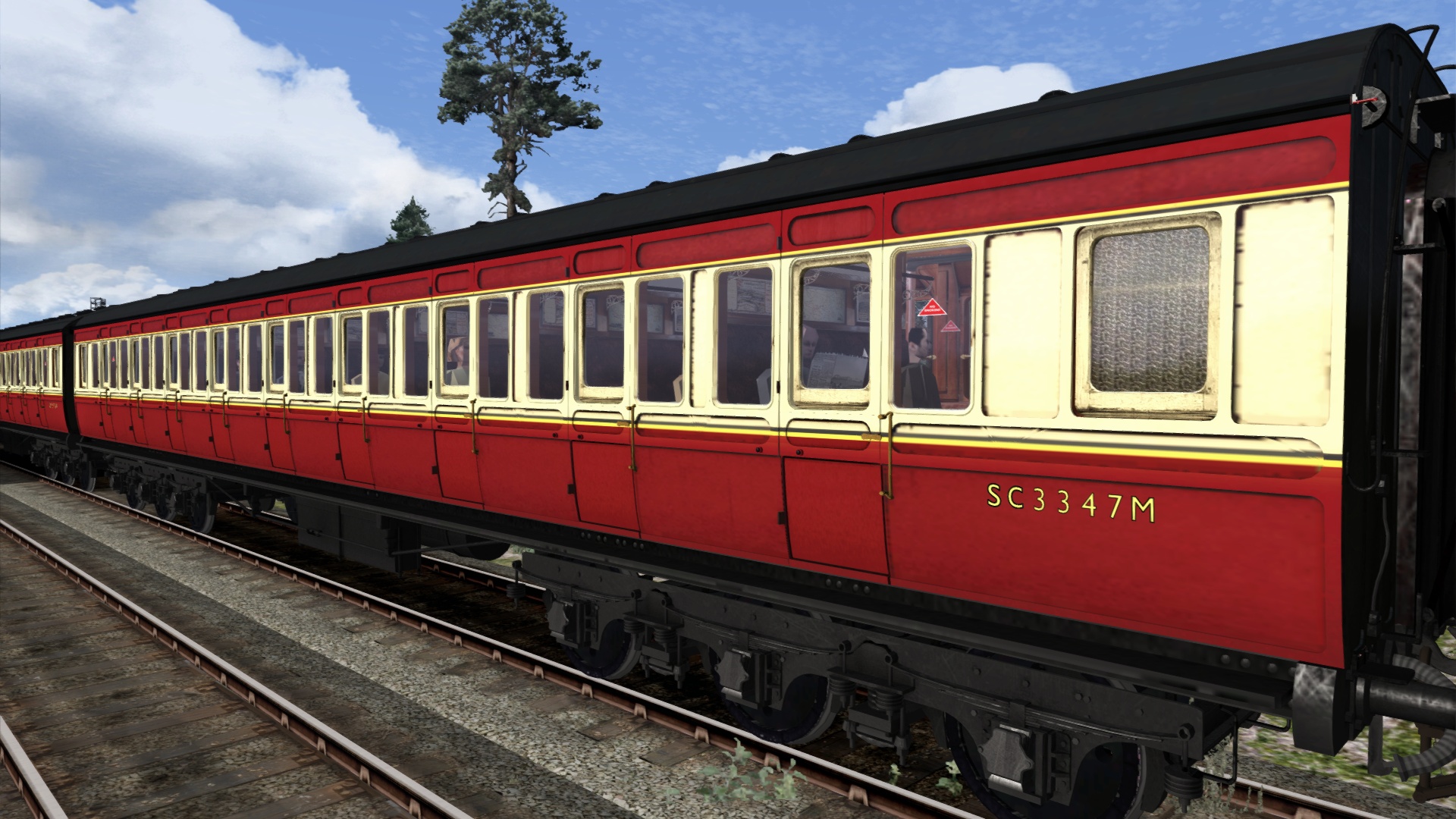 TS Marketplace: Caledonian Railway 65ft Grampian BR Crimson &amp; Cream Coach Pack Add-On