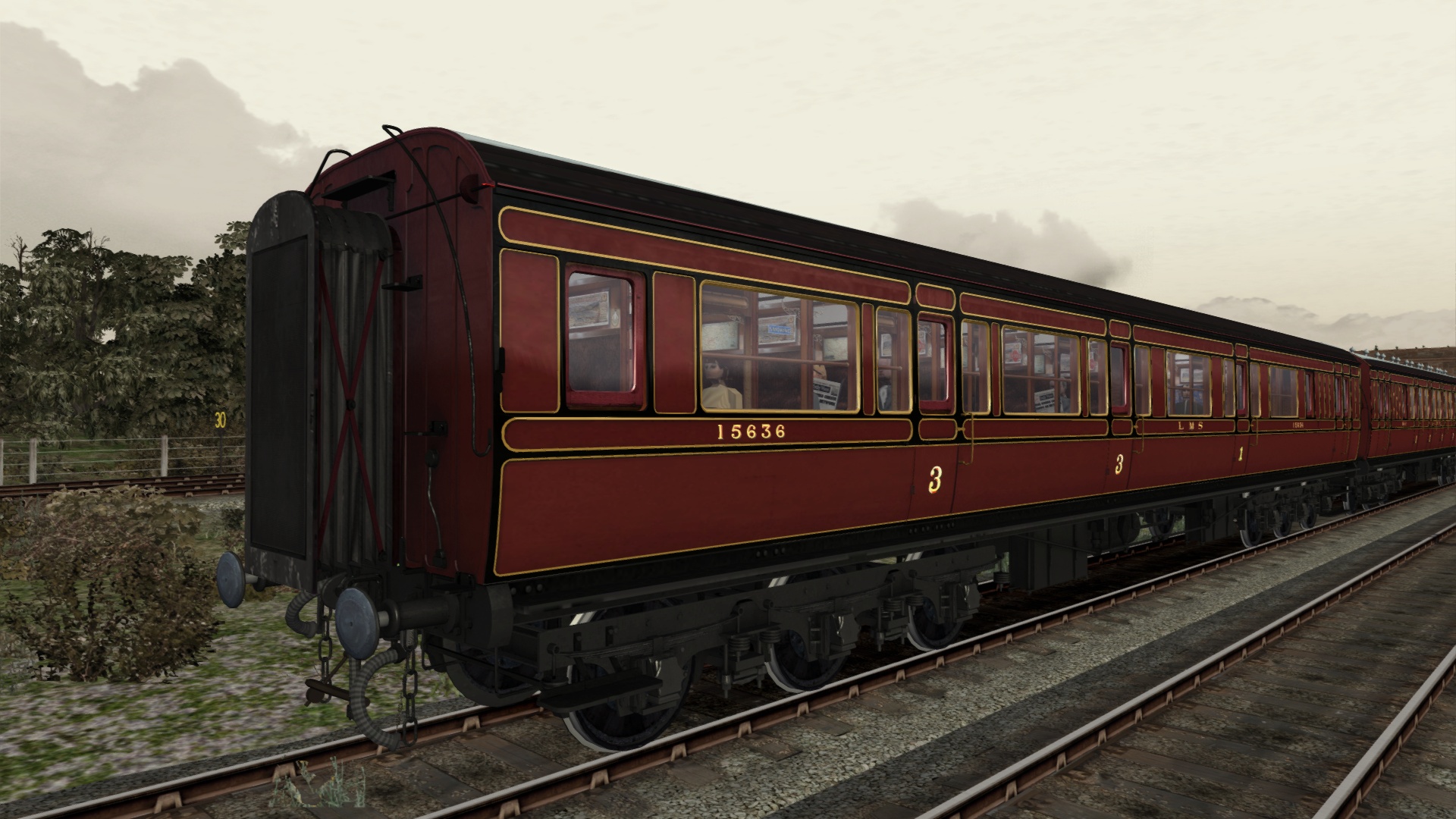 TS Marketplace: Caledonian Railway 65ft Grampian LMS Period 1 Coach Pack