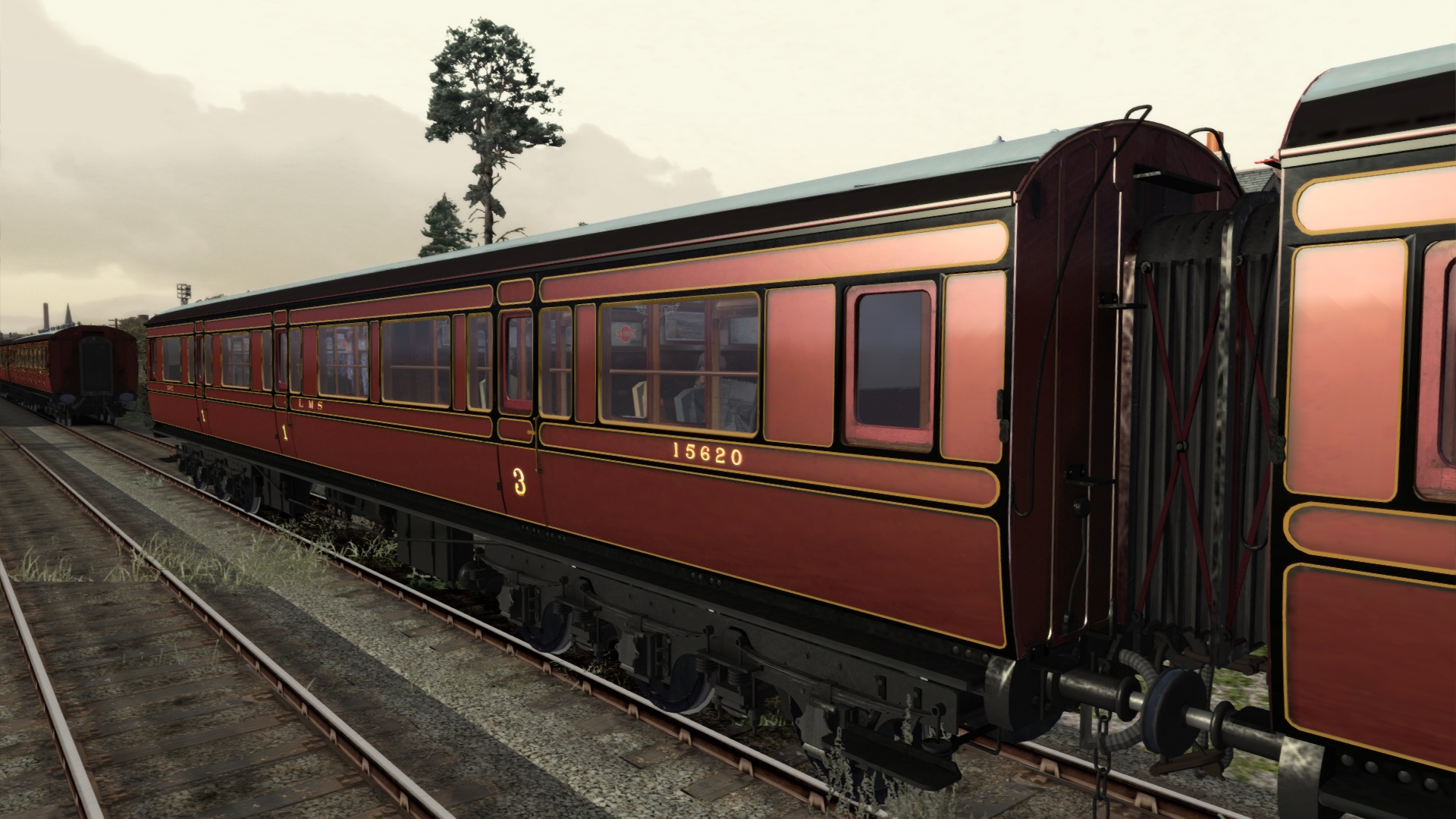 TS Marketplace: Caledonian Railway 65ft Grampian LMS Period 1 Coach Pack