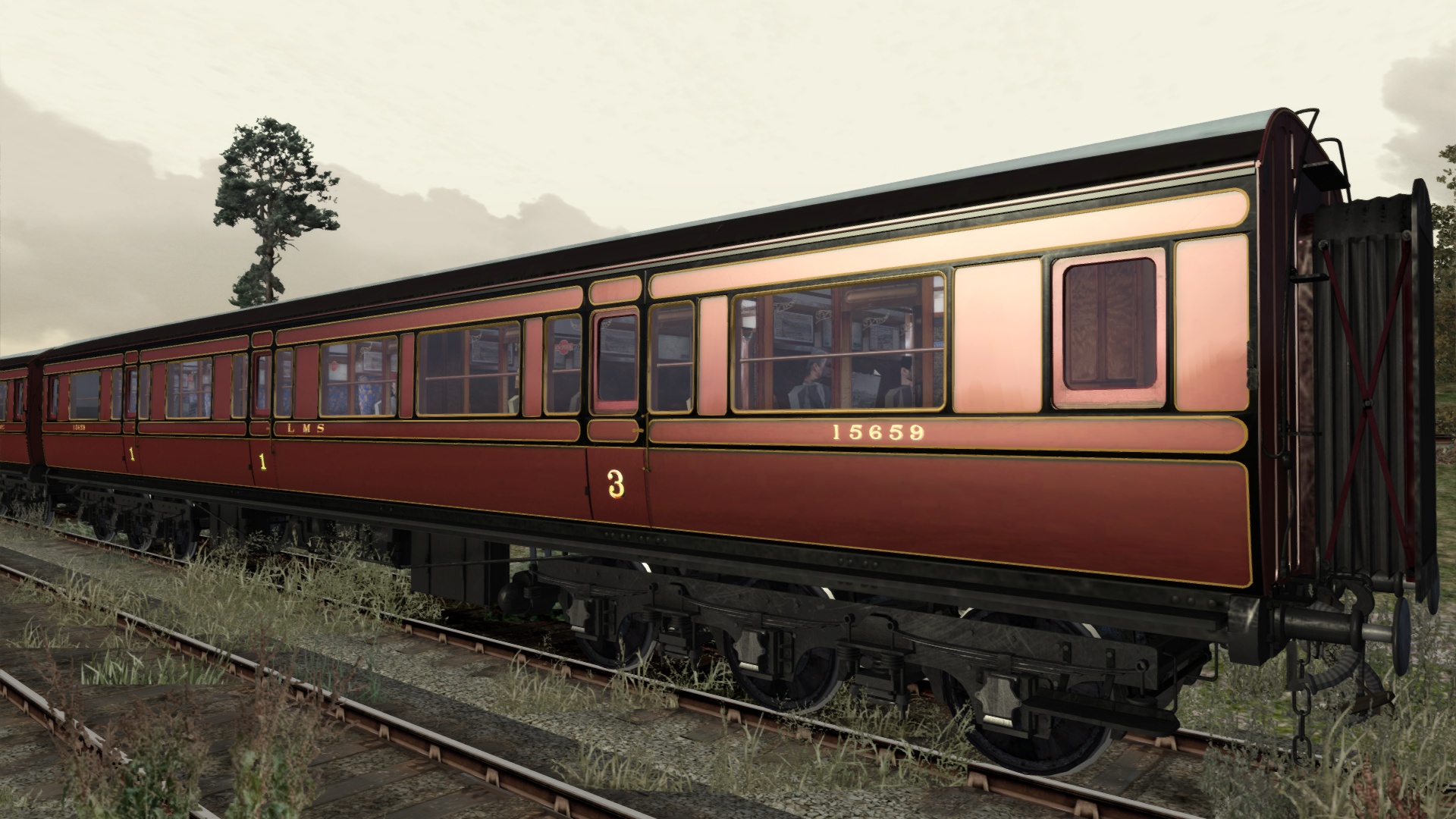 TS Marketplace: Caledonian Railway 65ft Grampian LMS Period 1 Coach Pack
