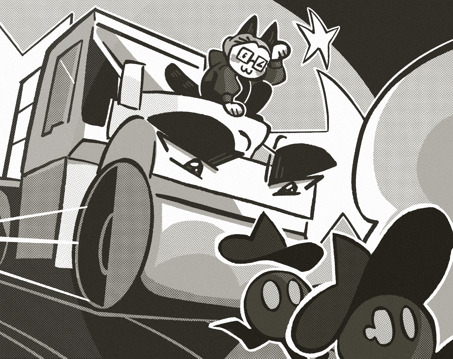 The Deadly Cursed Enjmin Steamroller in: The Bloody Killing on Wheel in the Atrium