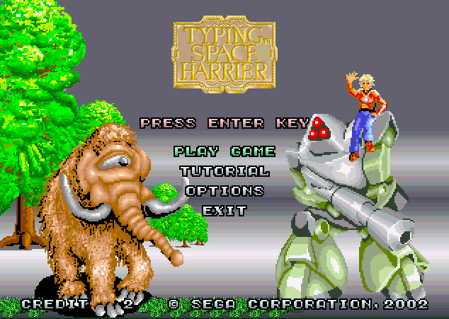 Typing Space Harrier