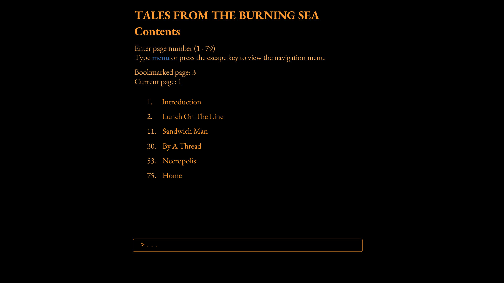 Tales from the Burning Sea