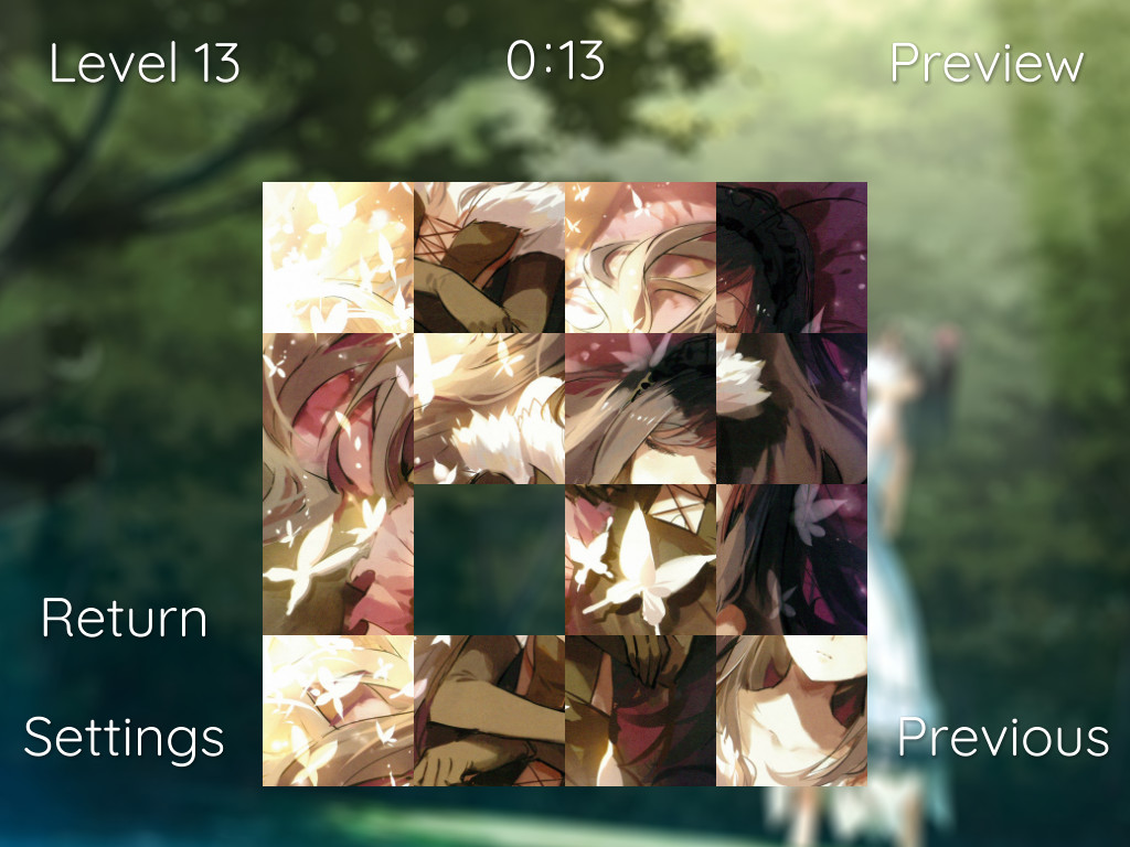 Anime Girl Slide Puzzle