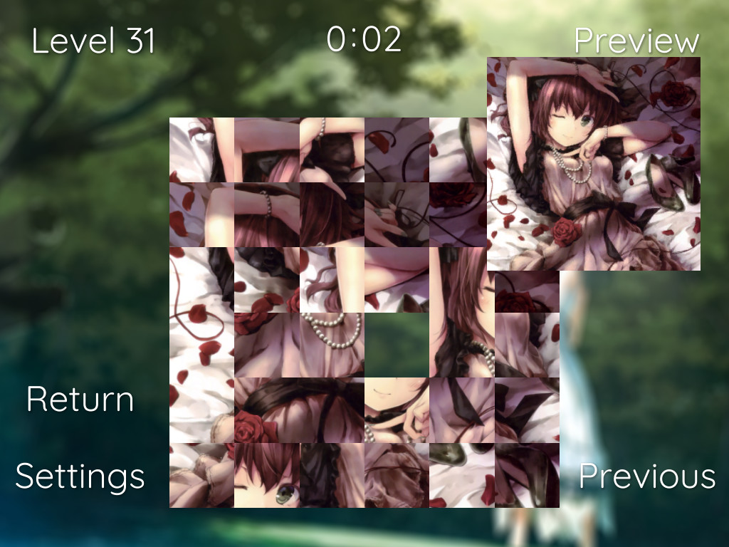 Anime Girl Slide Puzzle