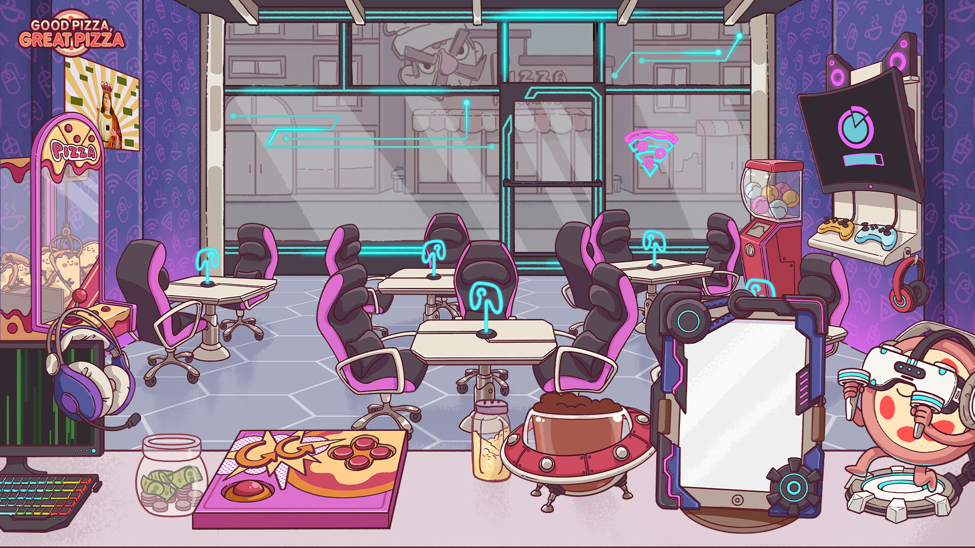 Good Pizza, Great Pizza: Cyber Pizzeria Set