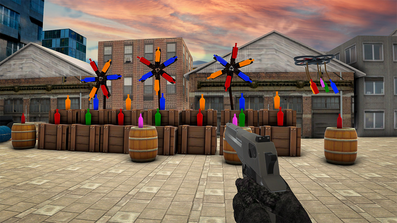 Counter Bottle Shooter: Pro Aim Master Target Bottle Shoot 3D Game Strike Pistol