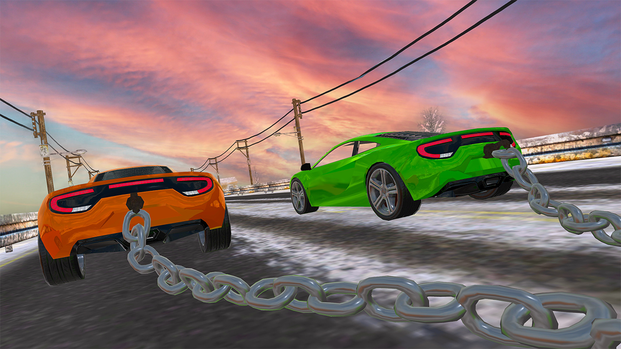 Chain Car Stunt Simulator: 3D Extreme Highway Car Driving Games
