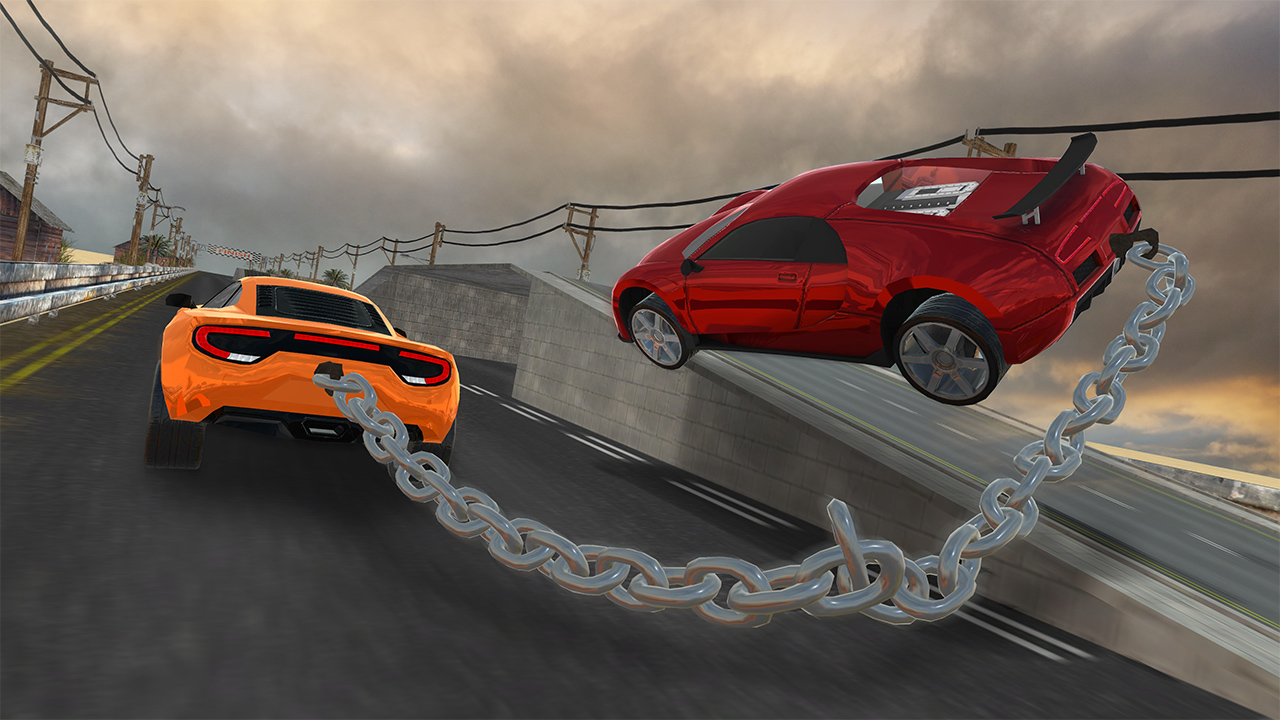 Chain Car Stunt Simulator: 3D Extreme Highway Car Driving Games