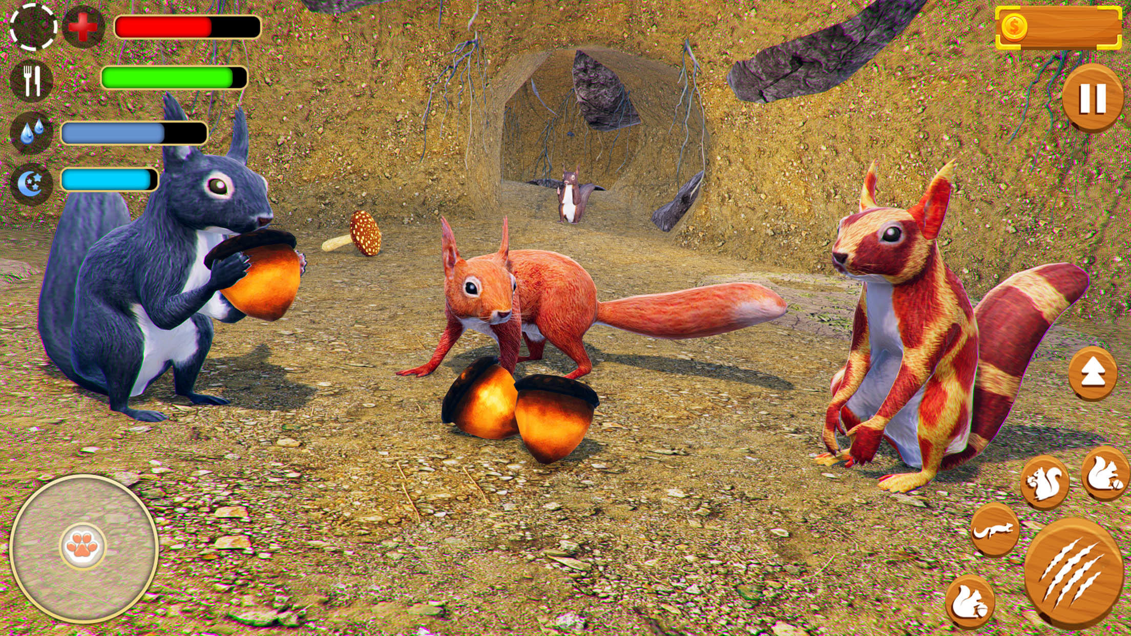Wild Squirrel Family Sim 3D