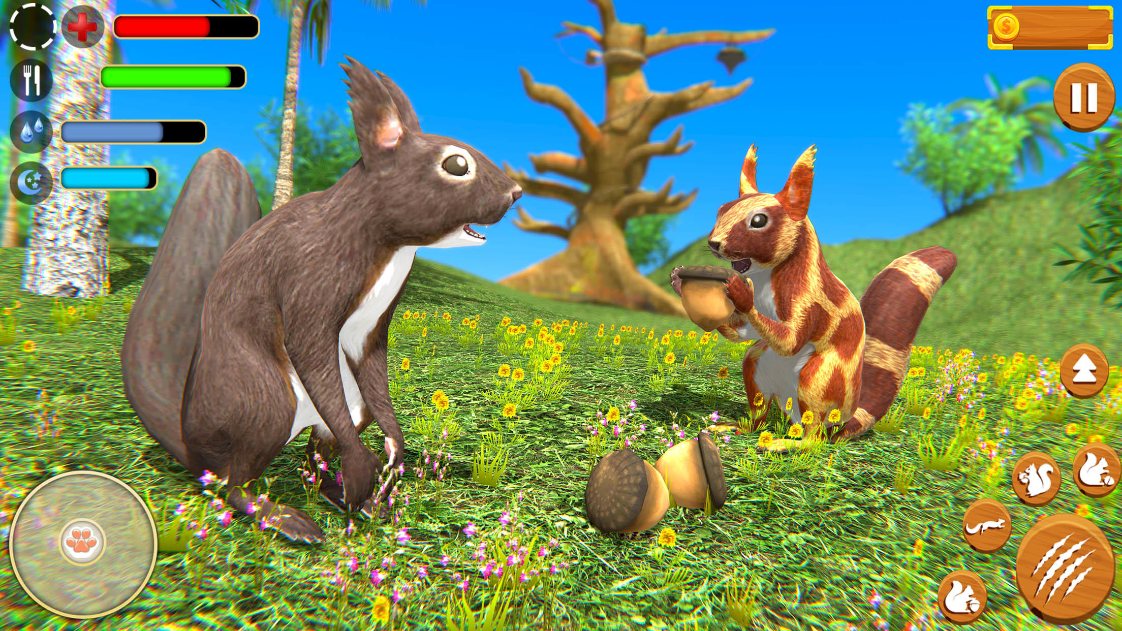 Wild Squirrel Family Sim 3D