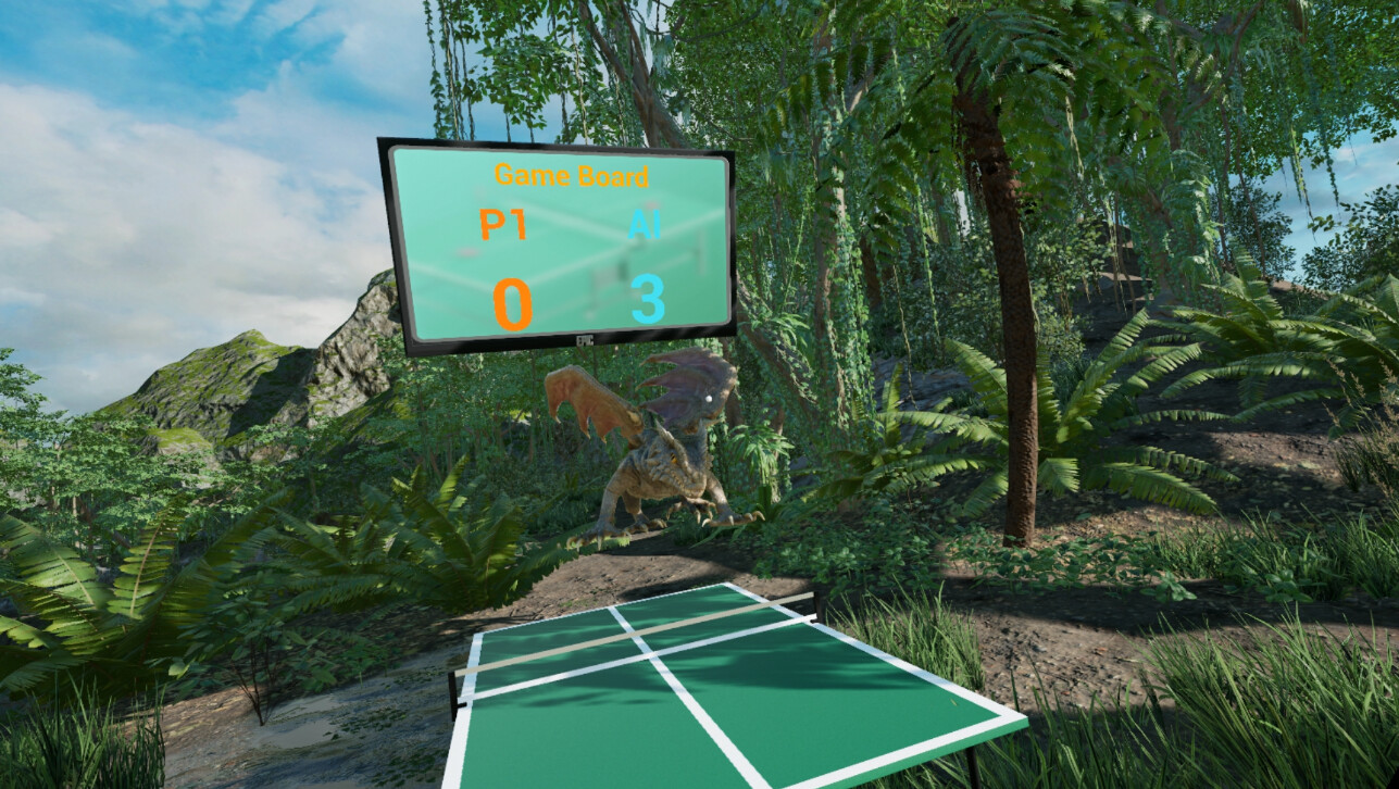 VR Dinosaur Pingpong