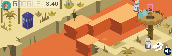 Google Doodle: Doctor Who 50th Anniversary