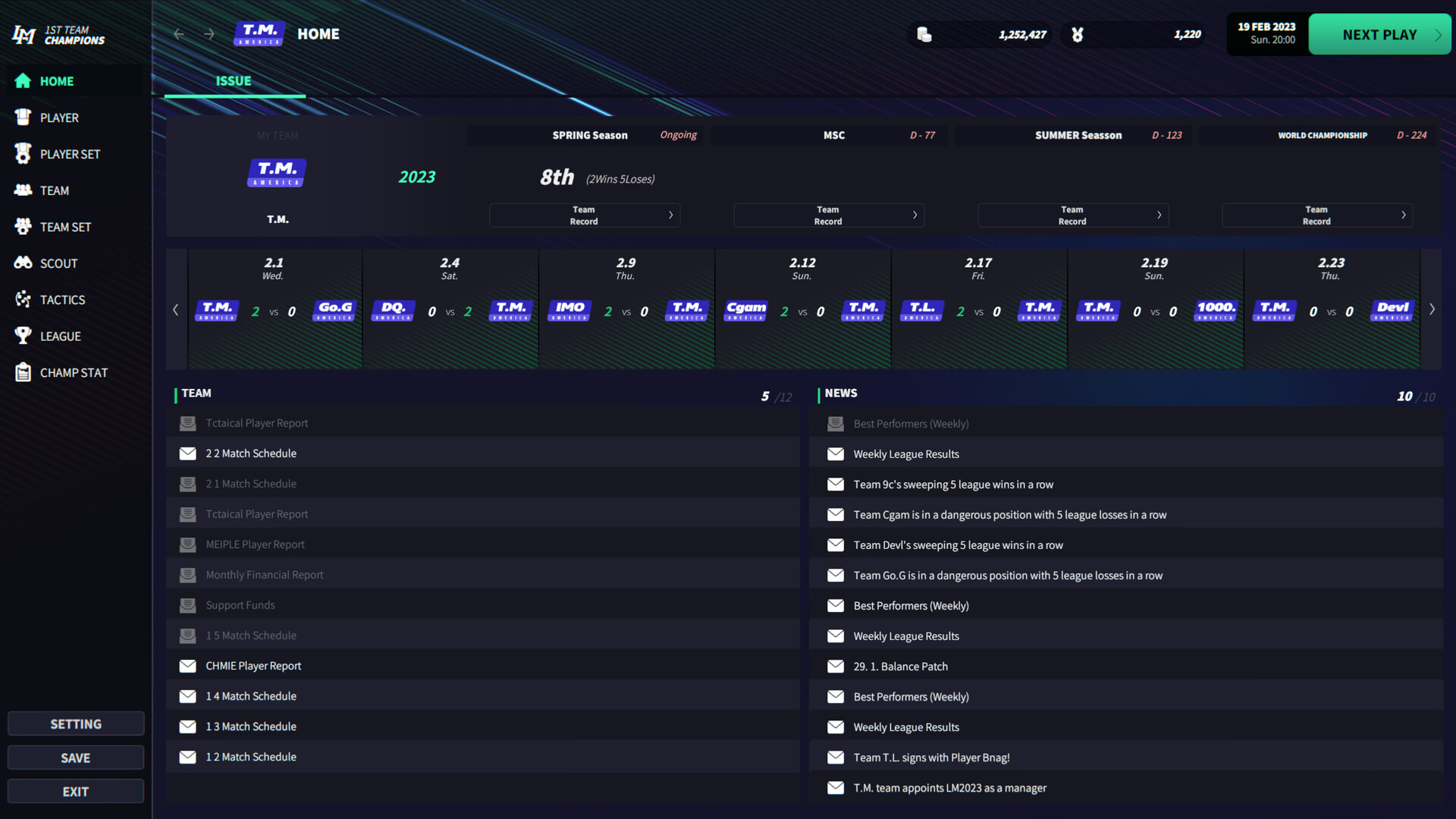 League Manager 2023