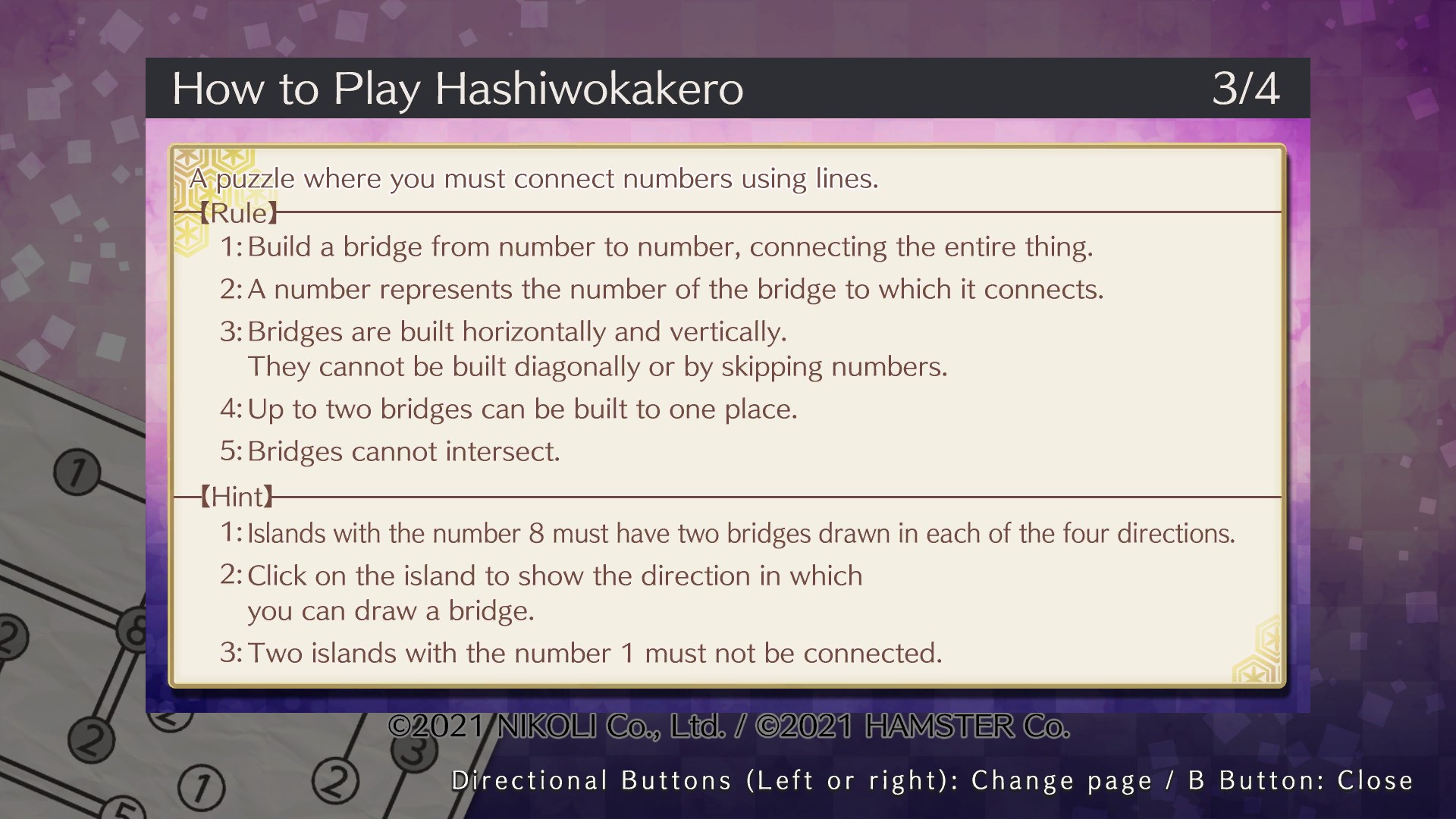 Puzzle by Nikoli W Hashiwokakero