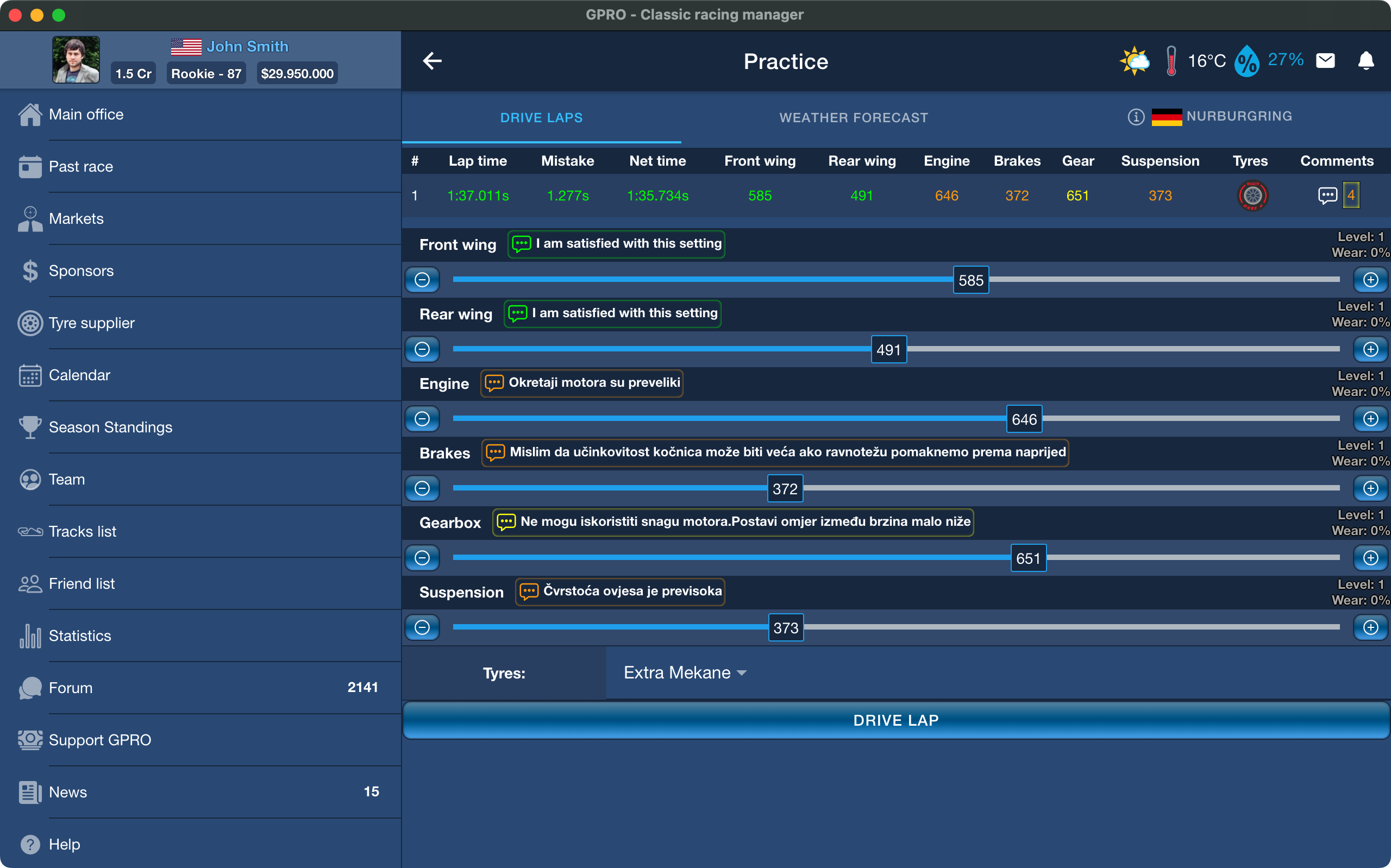 GPRO: Classic Racing Manager