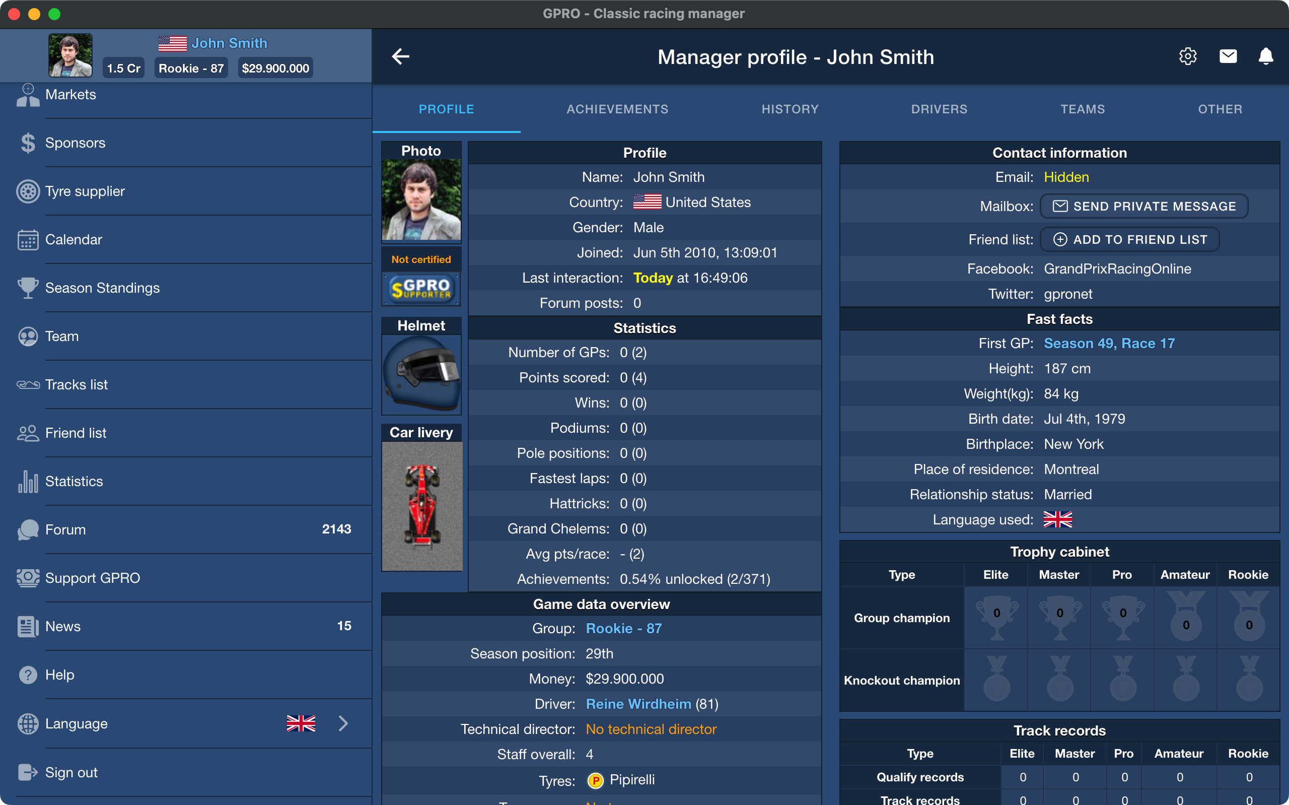 GPRO: Classic Racing Manager