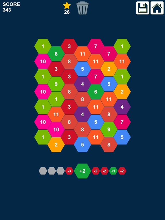Drag n Merge Hexagons