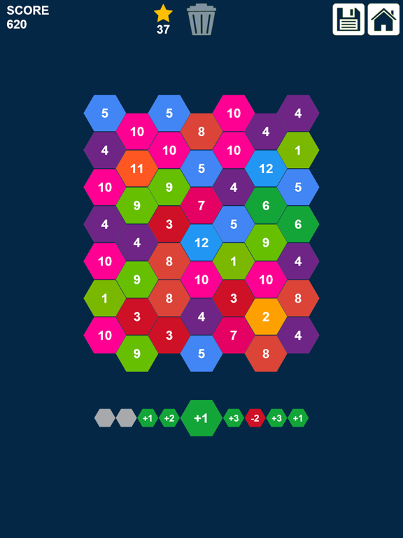 Drag n Merge Hexagons