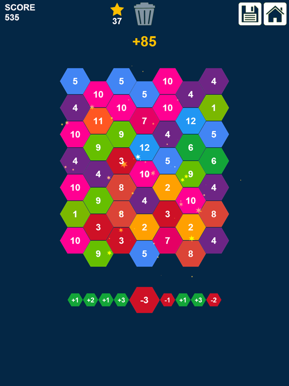 Drag n Merge Hexagons