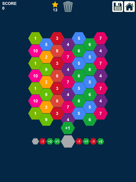 Drag n Merge Hexagons