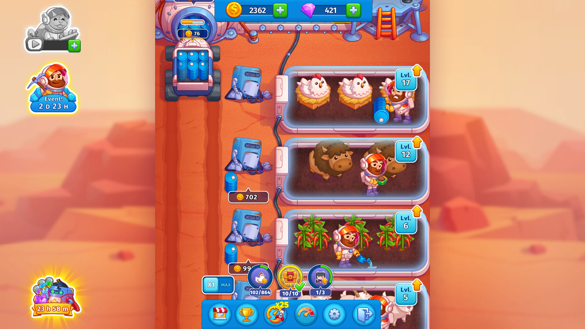 Idle Mars Colony