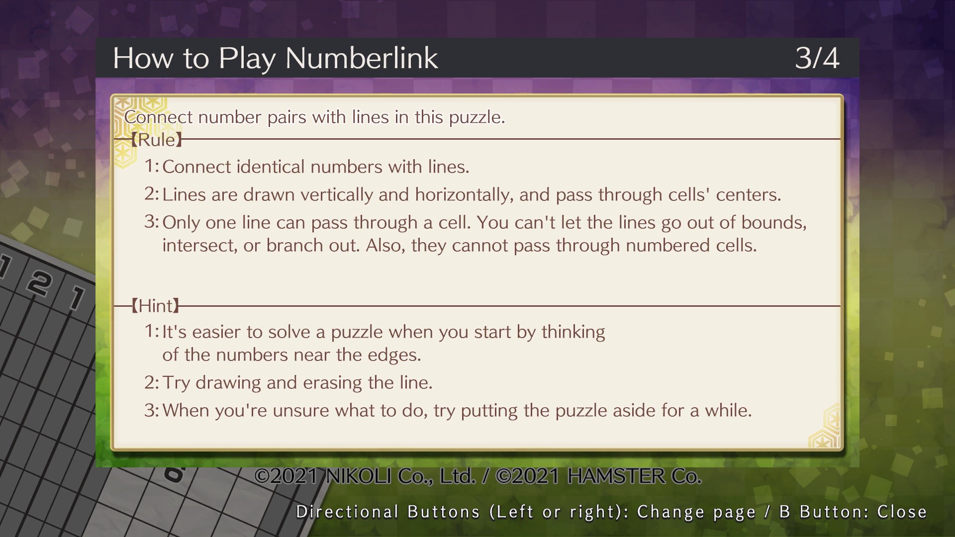 Puzzle by Nikoli W Numberlink