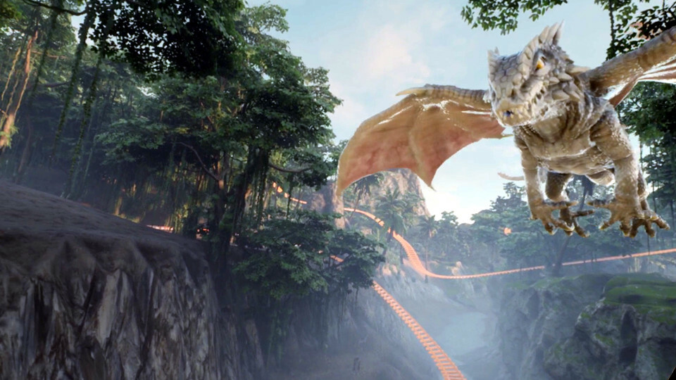 Immersive Jurassic World Roller Coaster VR
