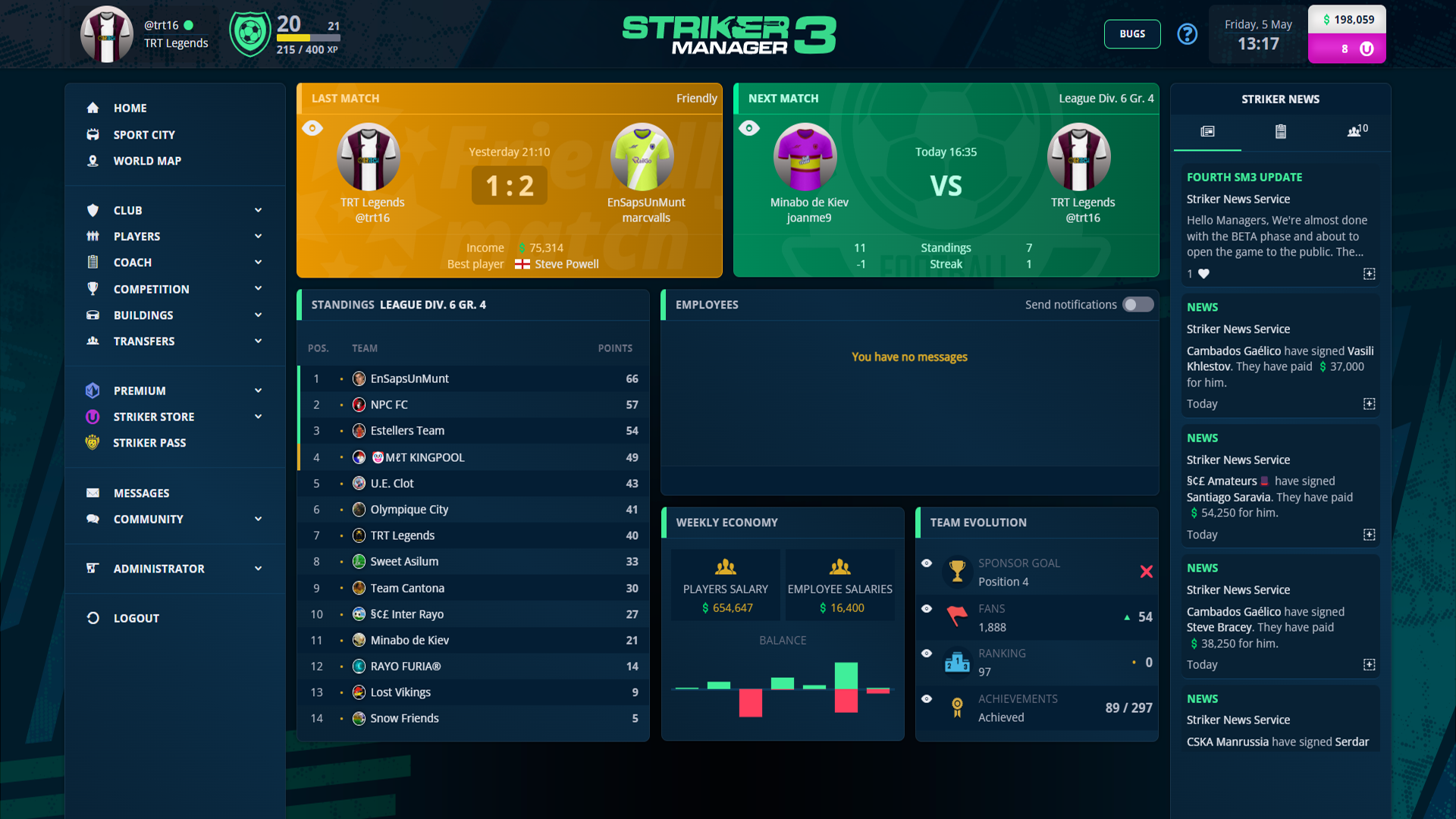 Striker Manager 3