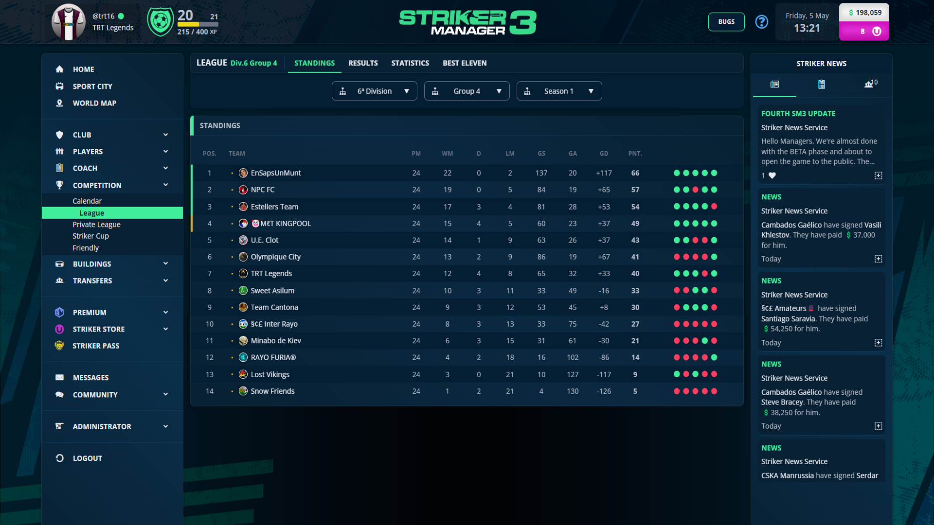 Striker Manager 3