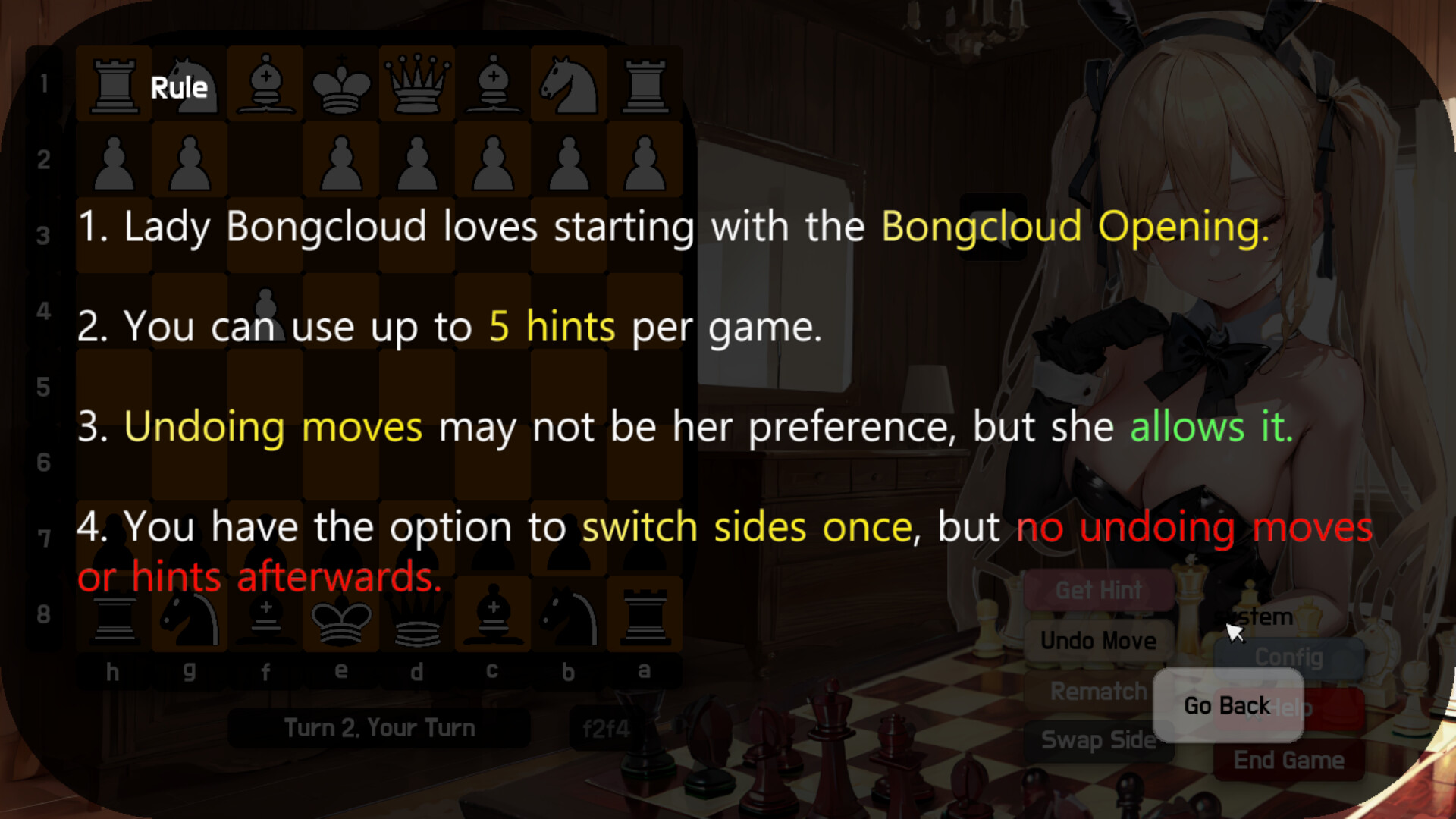 Play Chess with Lady Bongcloud