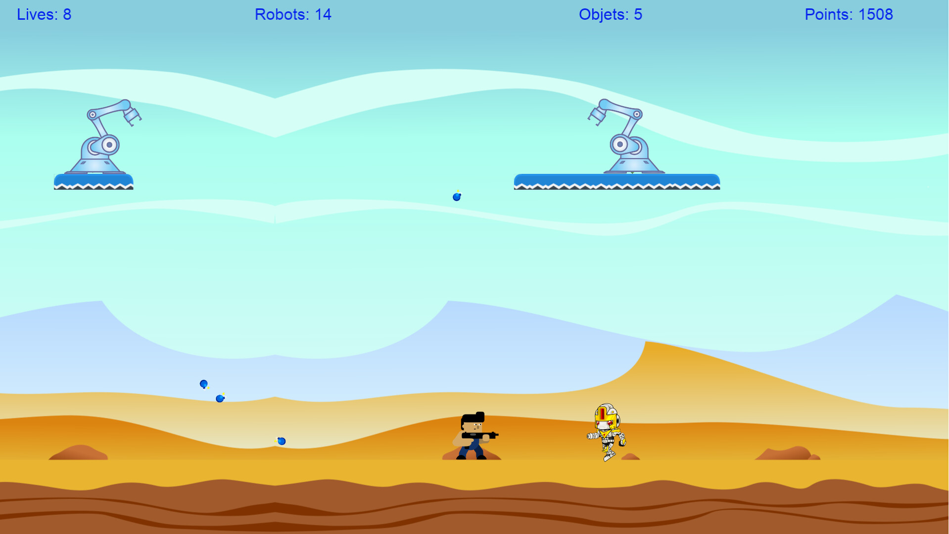 Cabezurrio vs Robots