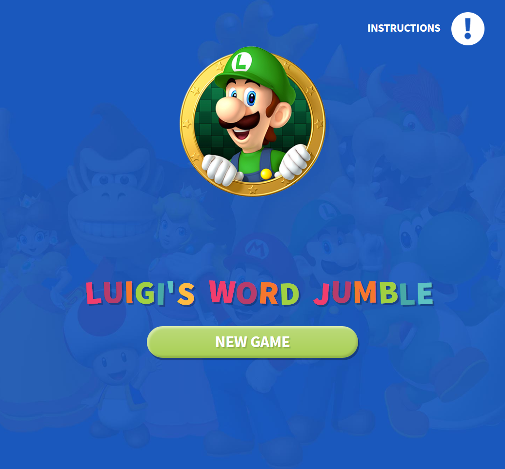 Luigi’s Word Jumble