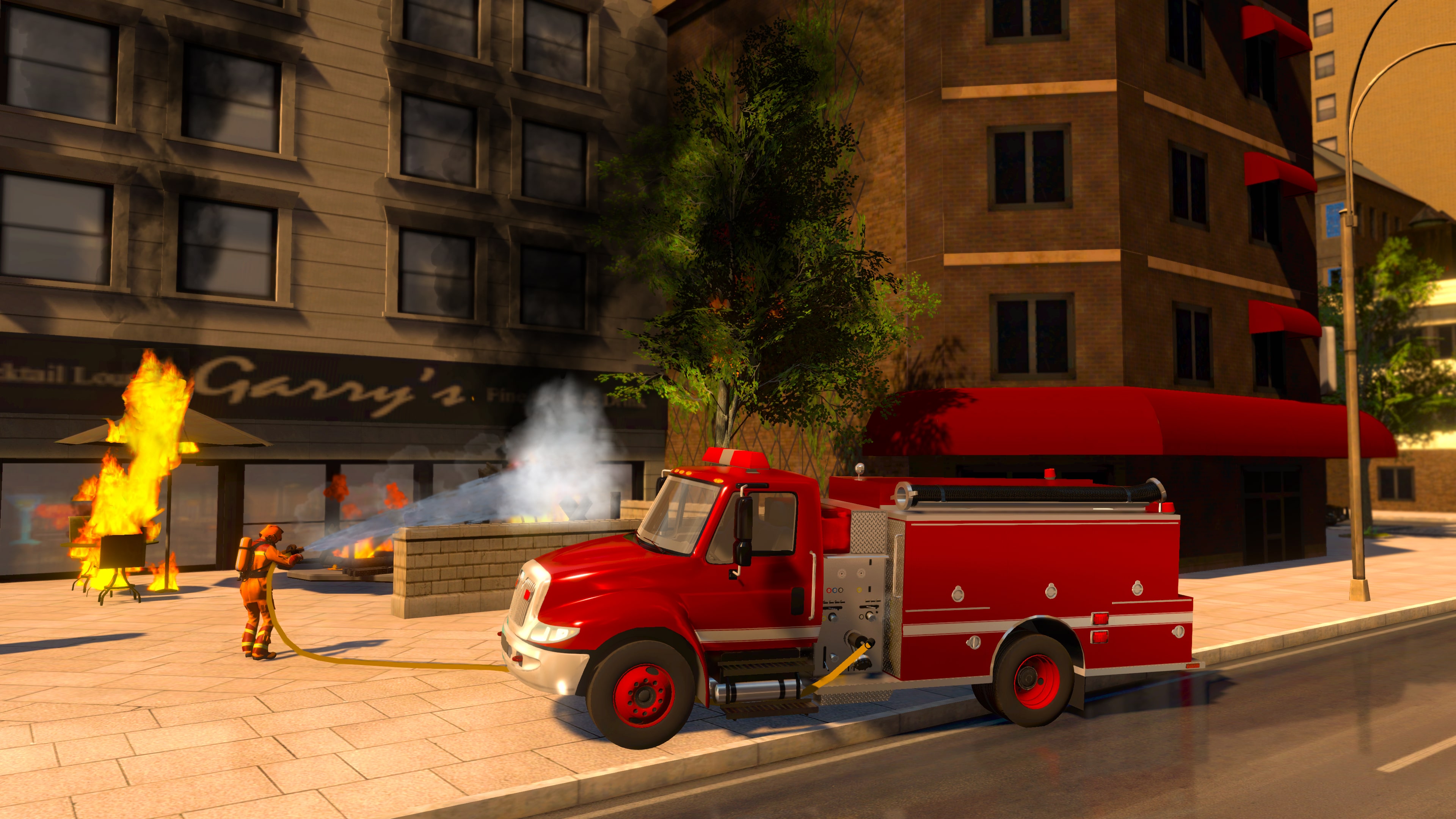 Firefighter Simulator 911: Car Fire Truck Driver