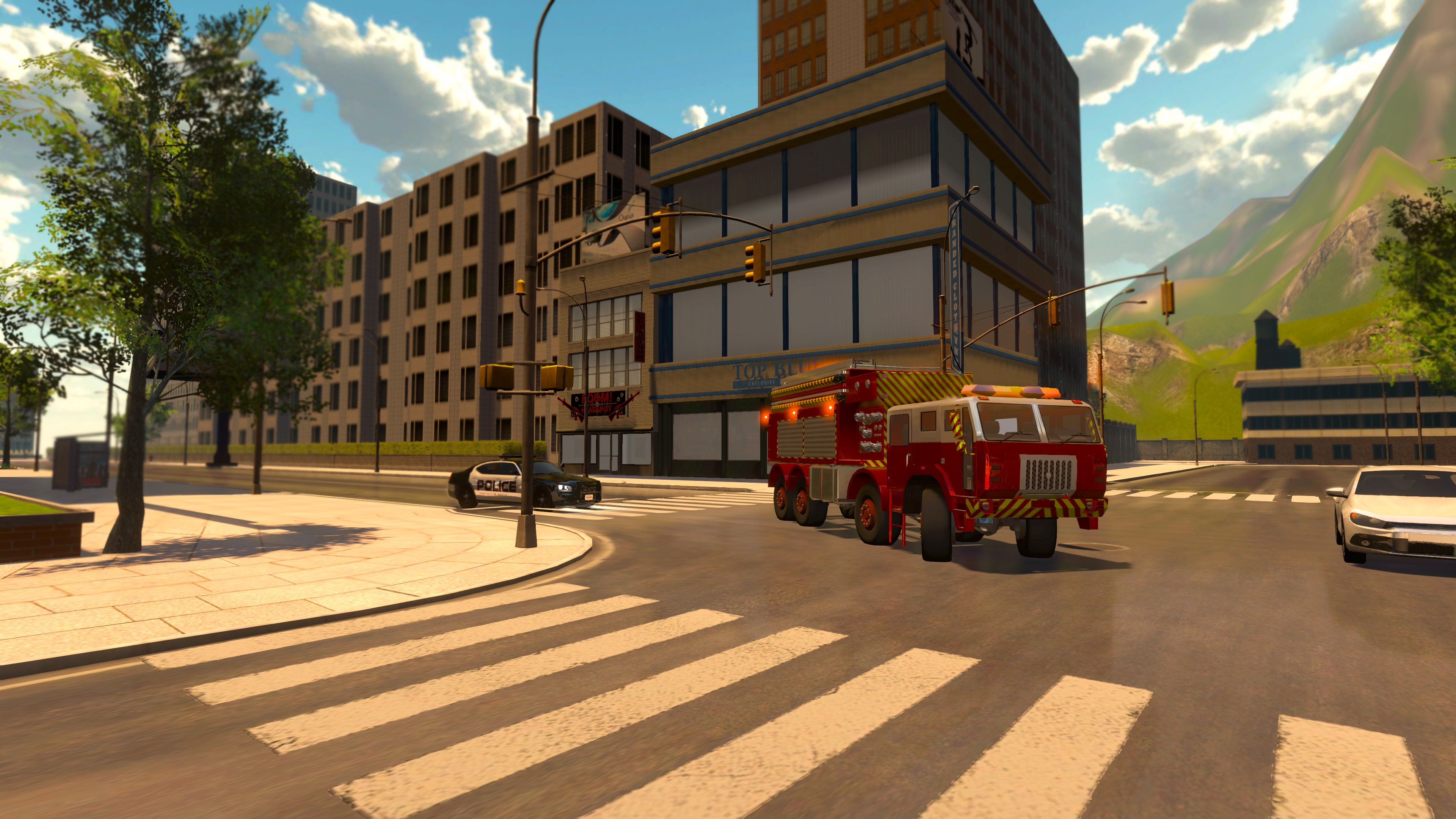 Firefighter Simulator 911: Car Fire Truck Driver