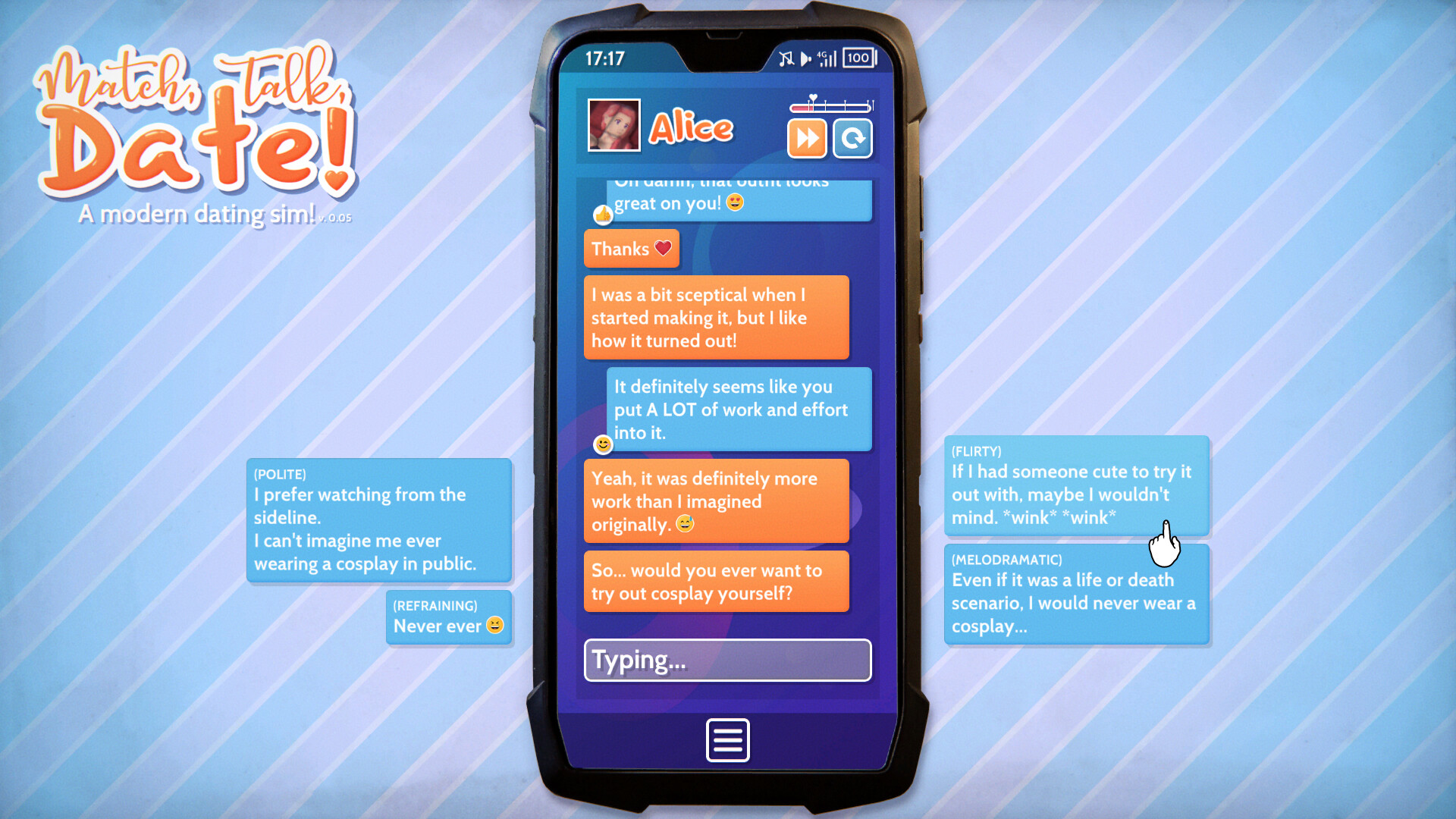 Match, Talk, Date!: A Modern Dating Sim!