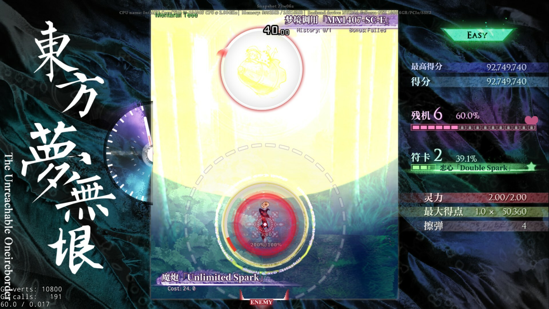 Touhou: The Unreachable Oneiroborder