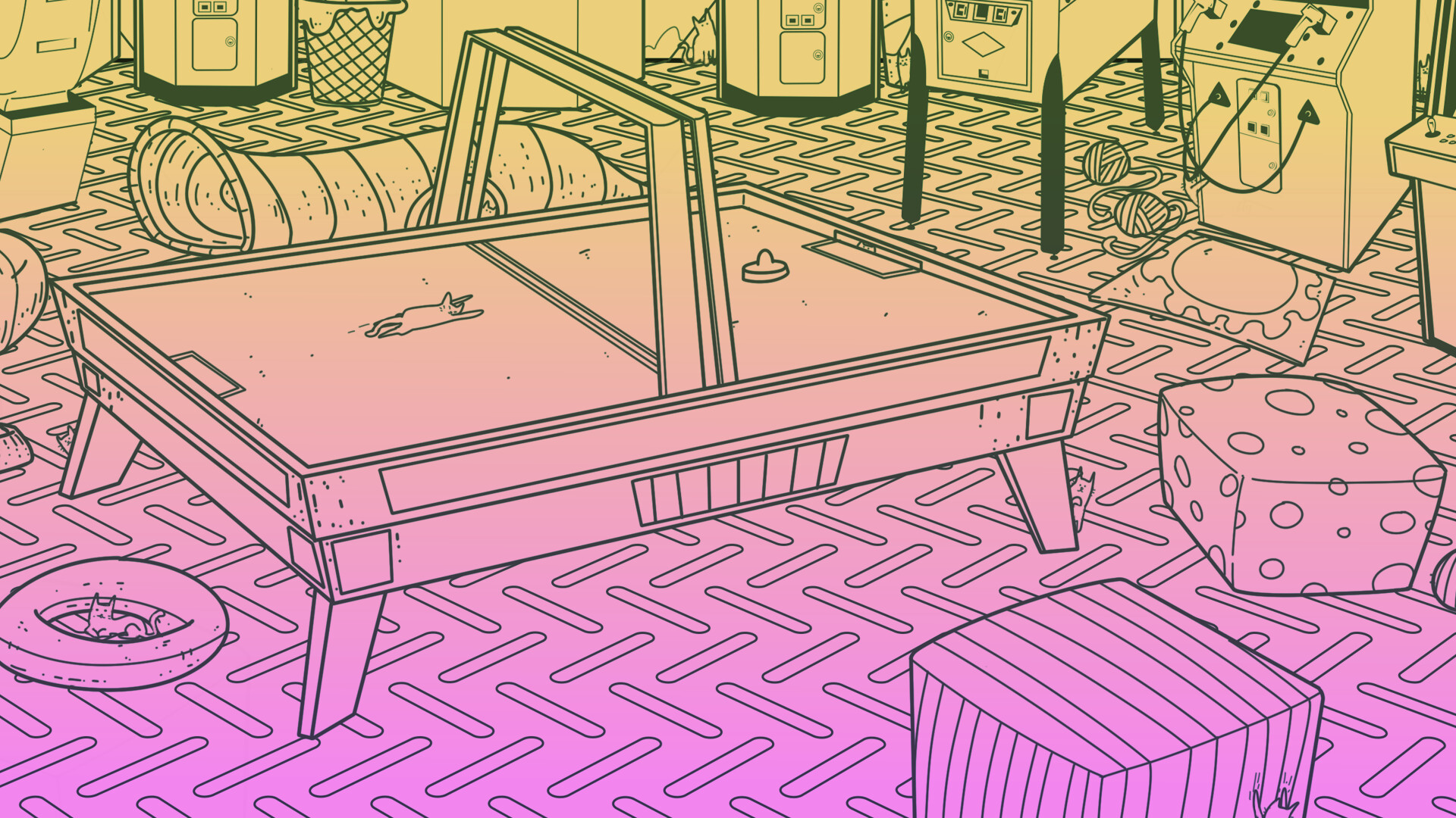 An Arcade Full of Cats