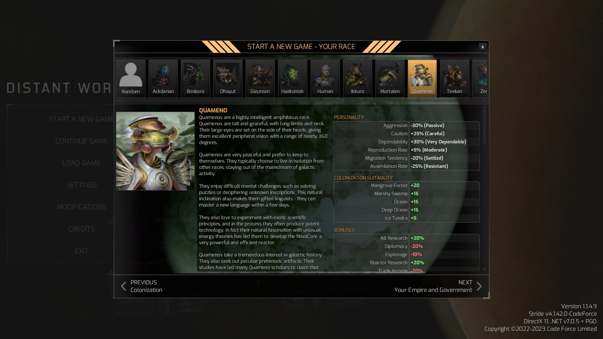 Distant Worlds 2: Factions – Quameno and Gizureans