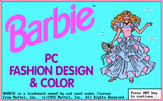 Barbie PC Fashion Design &amp; Color