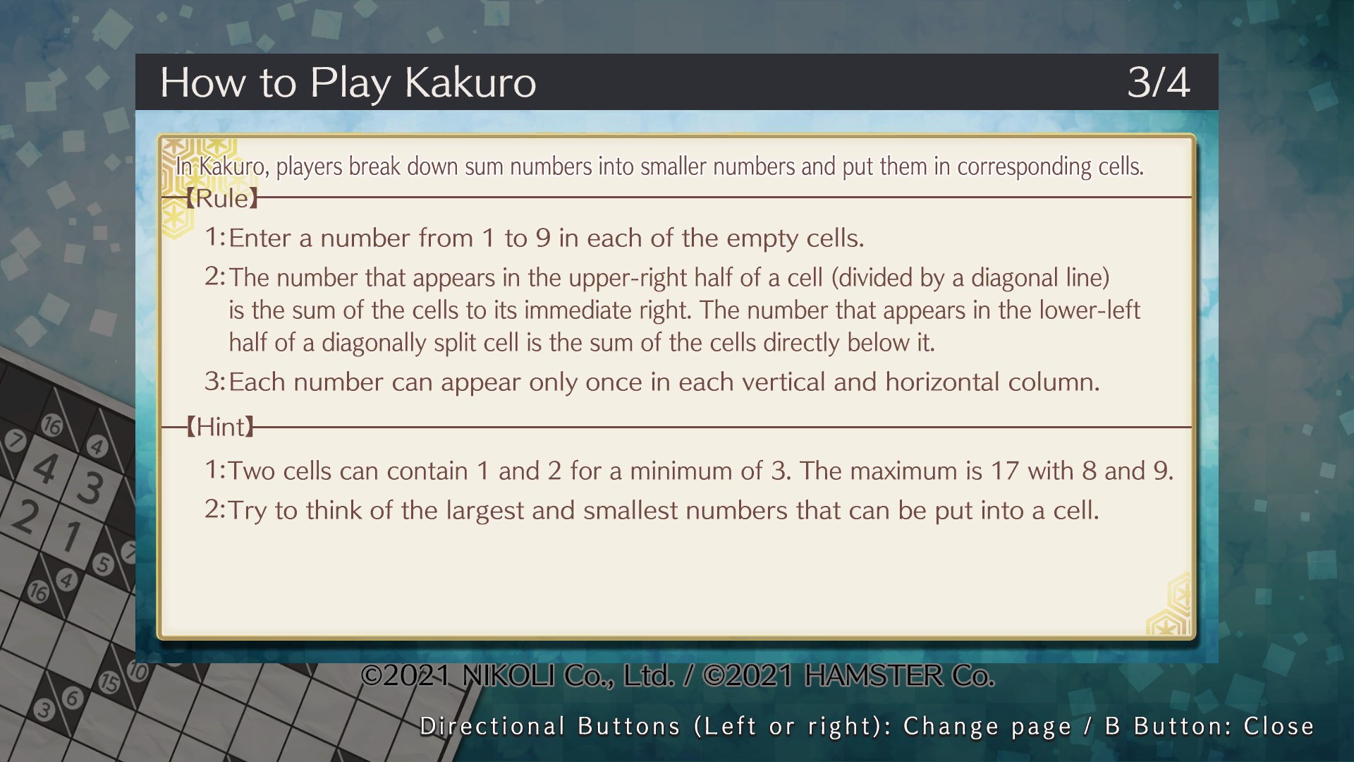 Puzzle by Nikoli W Kakuro