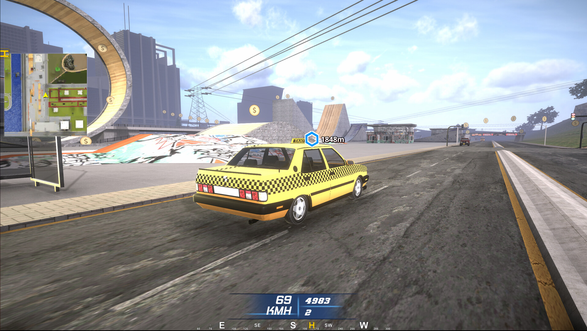 Taxi Simulator in City