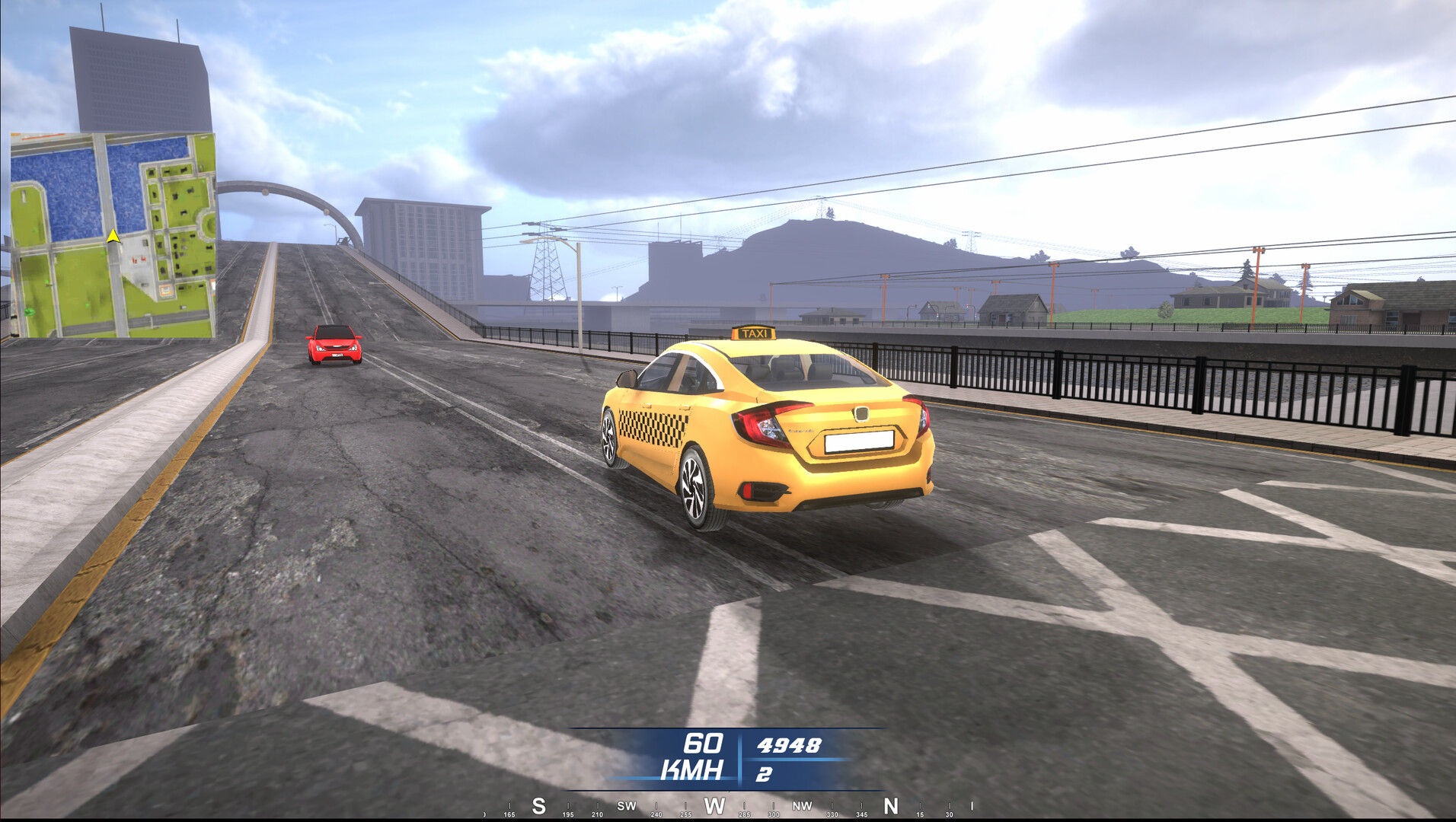 Taxi Simulator in City