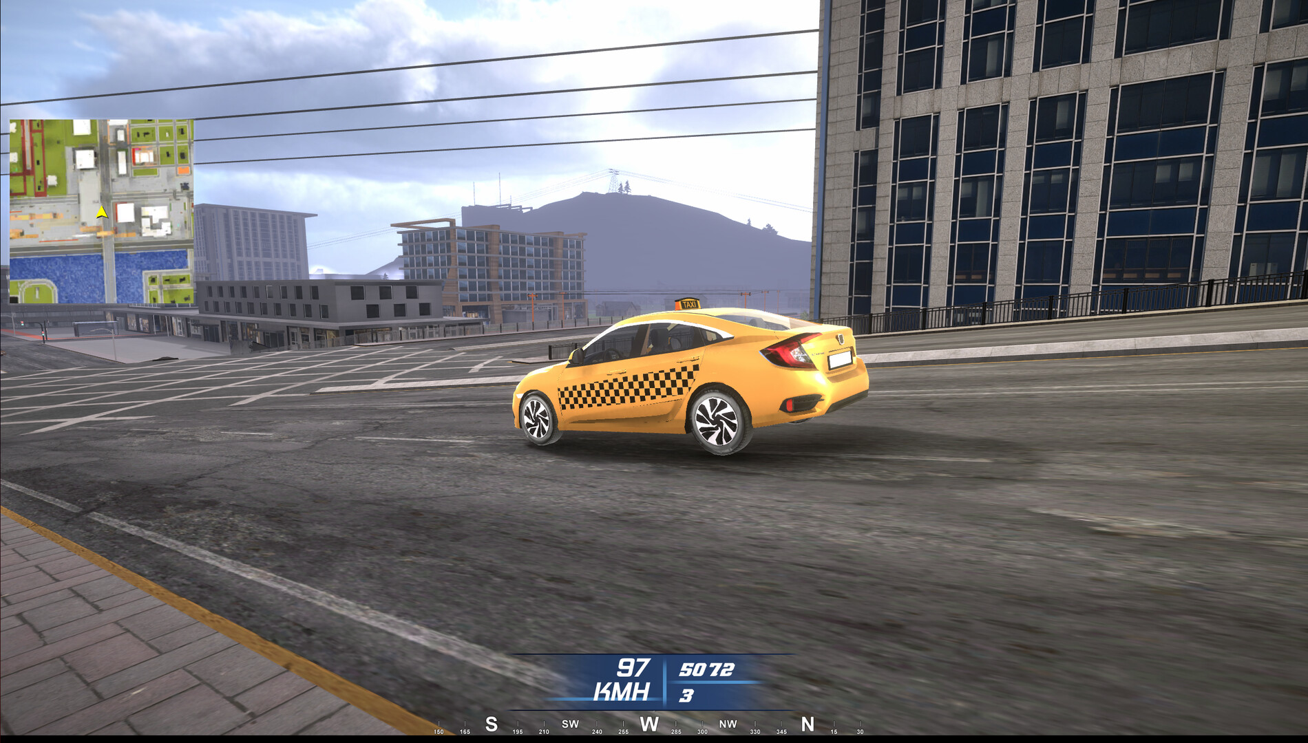 Taxi Simulator in City