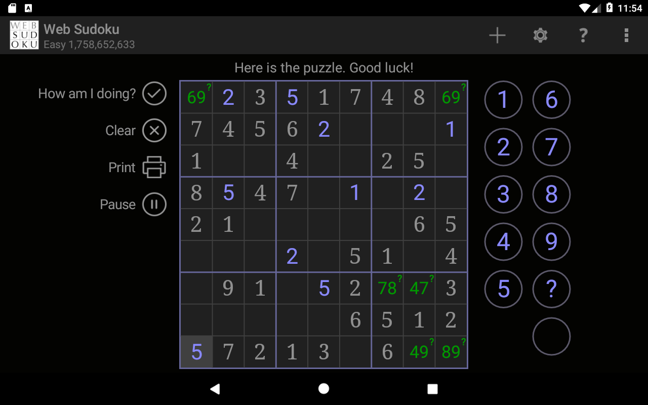 Web Sudoku
