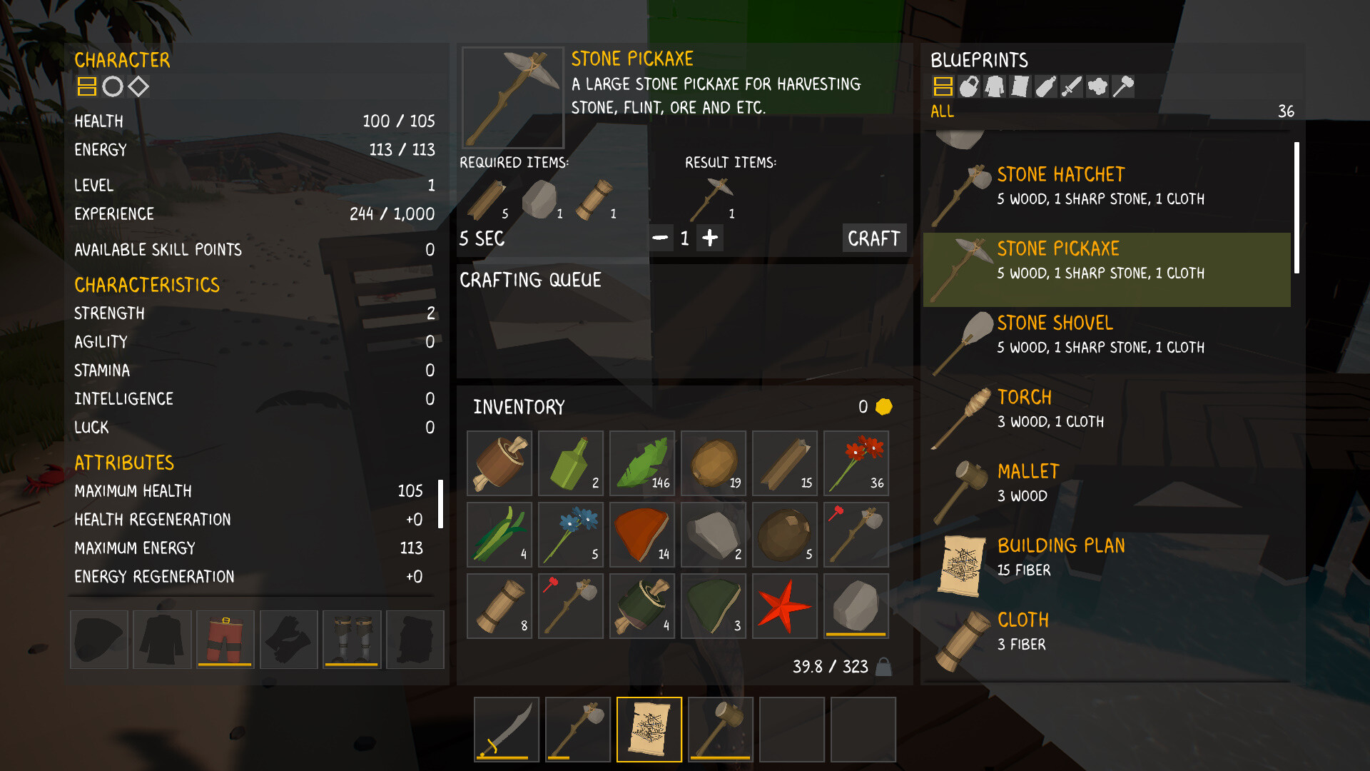 Survival on a Deserted Island