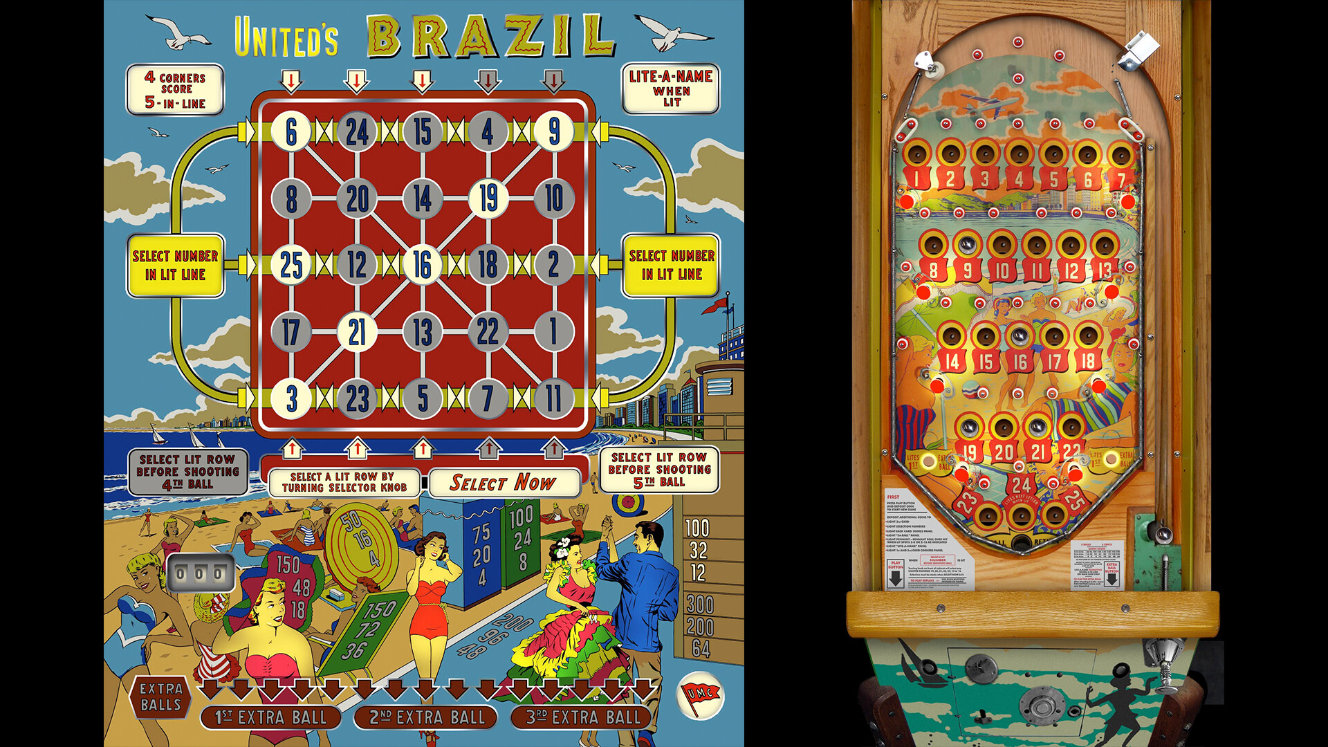 Bingo Pinball Gameroom: United Brazil