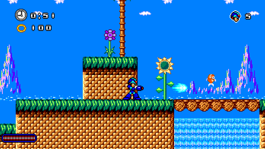Megaman X in Sonic Blasting Adventure